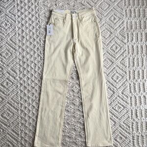 WeWoreWhat Icon Ivory Straight-Leg Jeans size 25